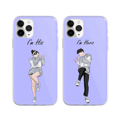 His Her Couple Phone Cover