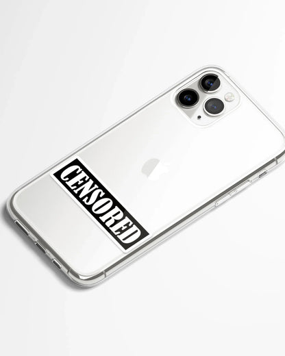 Censored Mode Meme Transparent Phone Cover