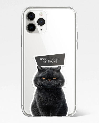 Warning Cat Mode Transparent Phone Cover