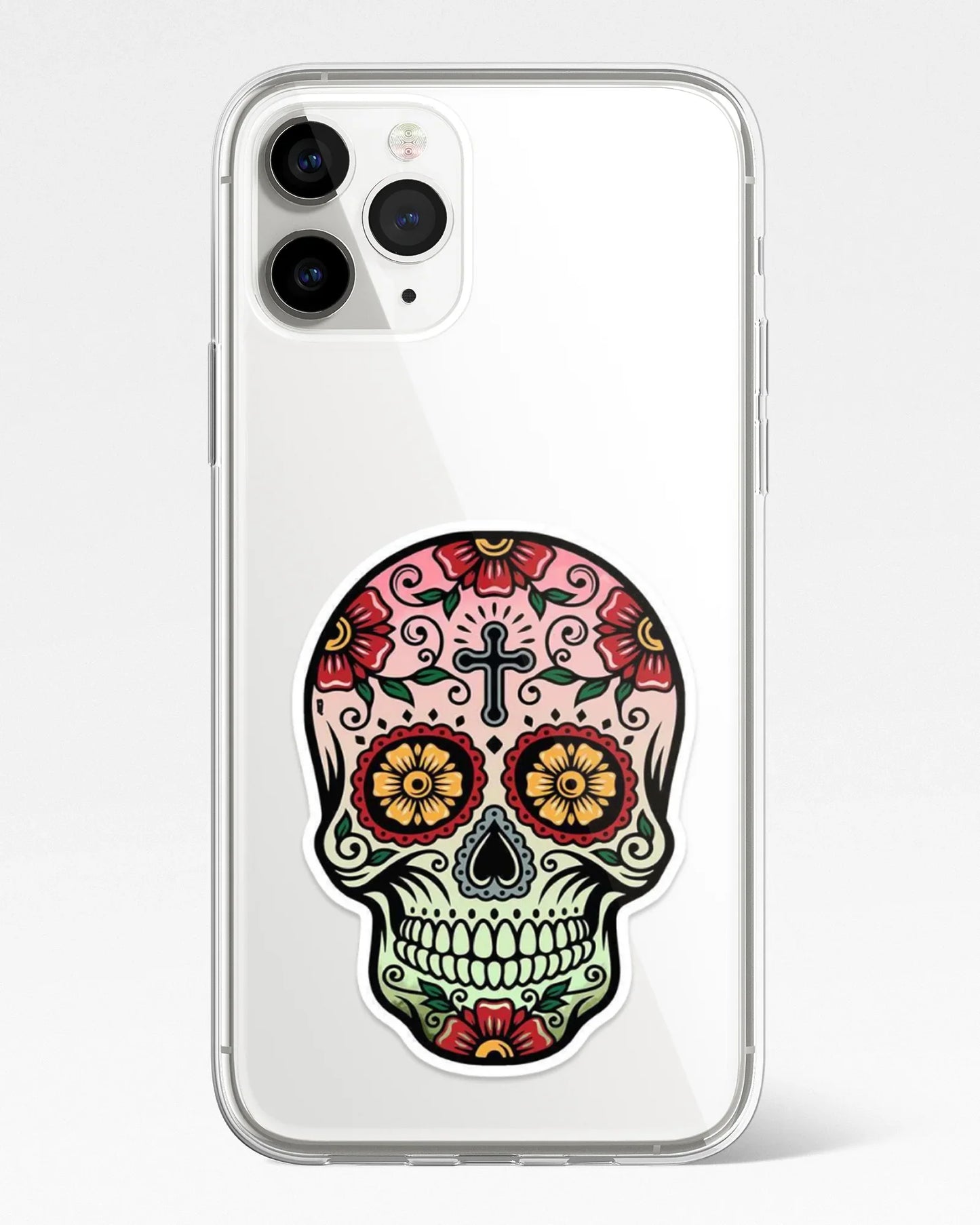 Mystic Skull Design Transparent Phone Cover
