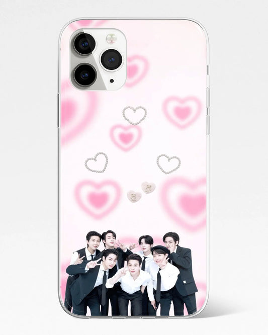 BTS Pink Hearts Phone Cover