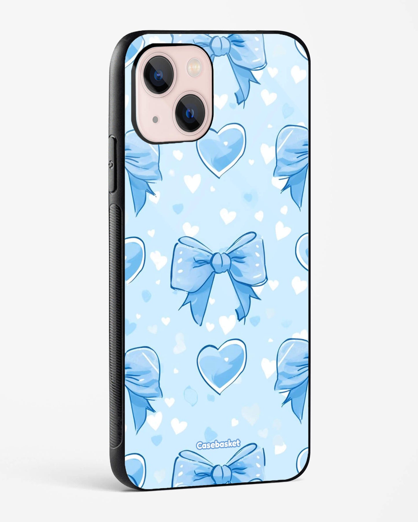 Dreamy Blue Bow Hearts Phone Cover