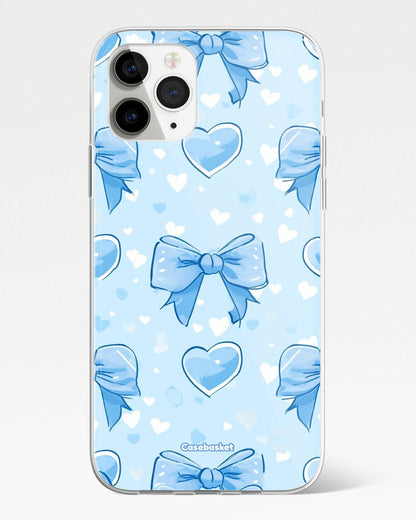 Dreamy Blue Bow Hearts Phone Cover