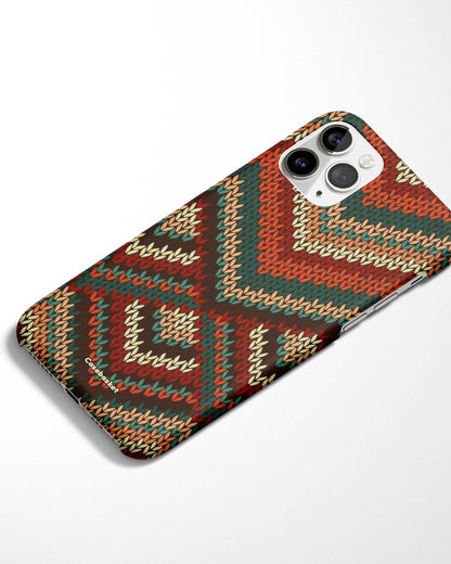 Woollen Knit Print Phone Cover