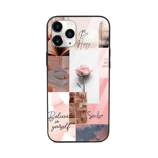 Happy Pink Aesthetic Glass Phone Cover