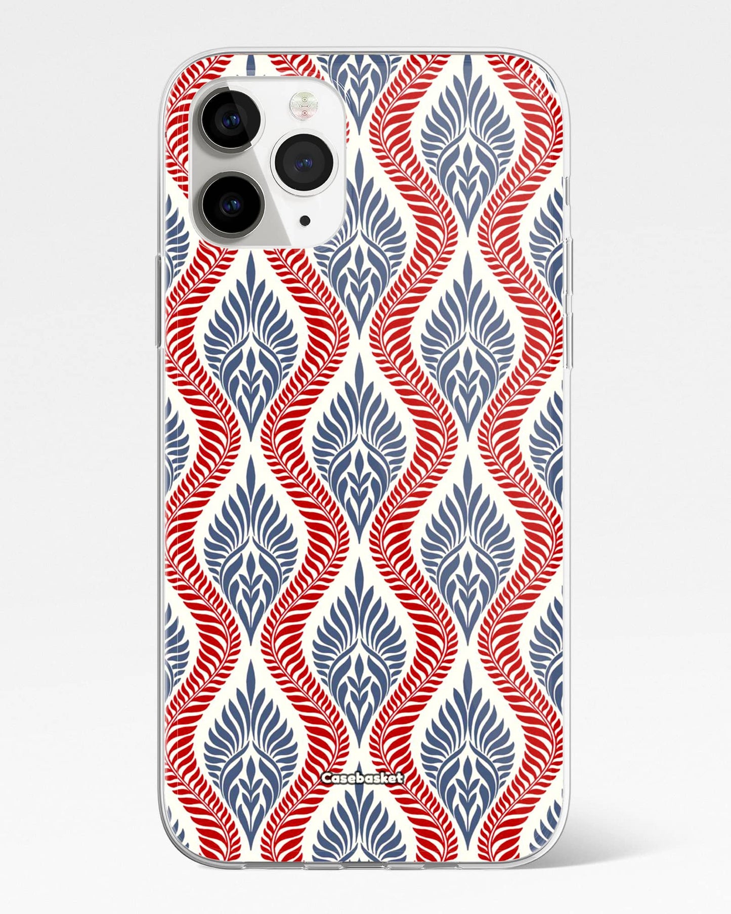 Red Blue Motif Print Phone Cover
