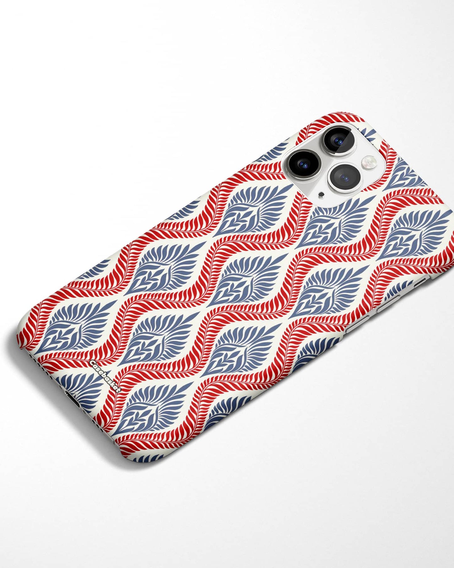 Red Blue Motif Print Phone Cover