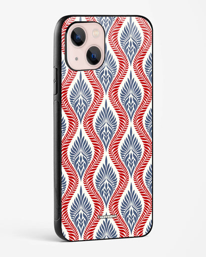 Red Blue Motif Print Phone Cover