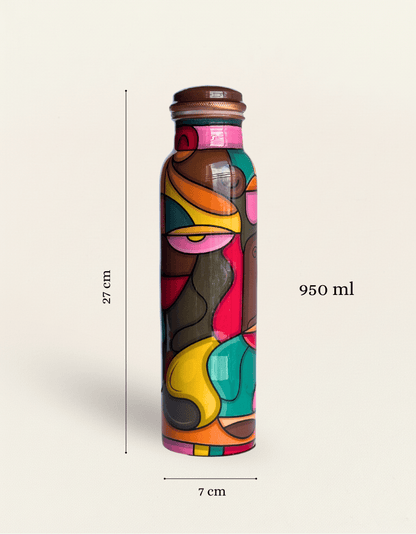 Abstract Aura Copper Bottle