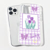 Lilac Twist Clear Silicone Phone Cover
