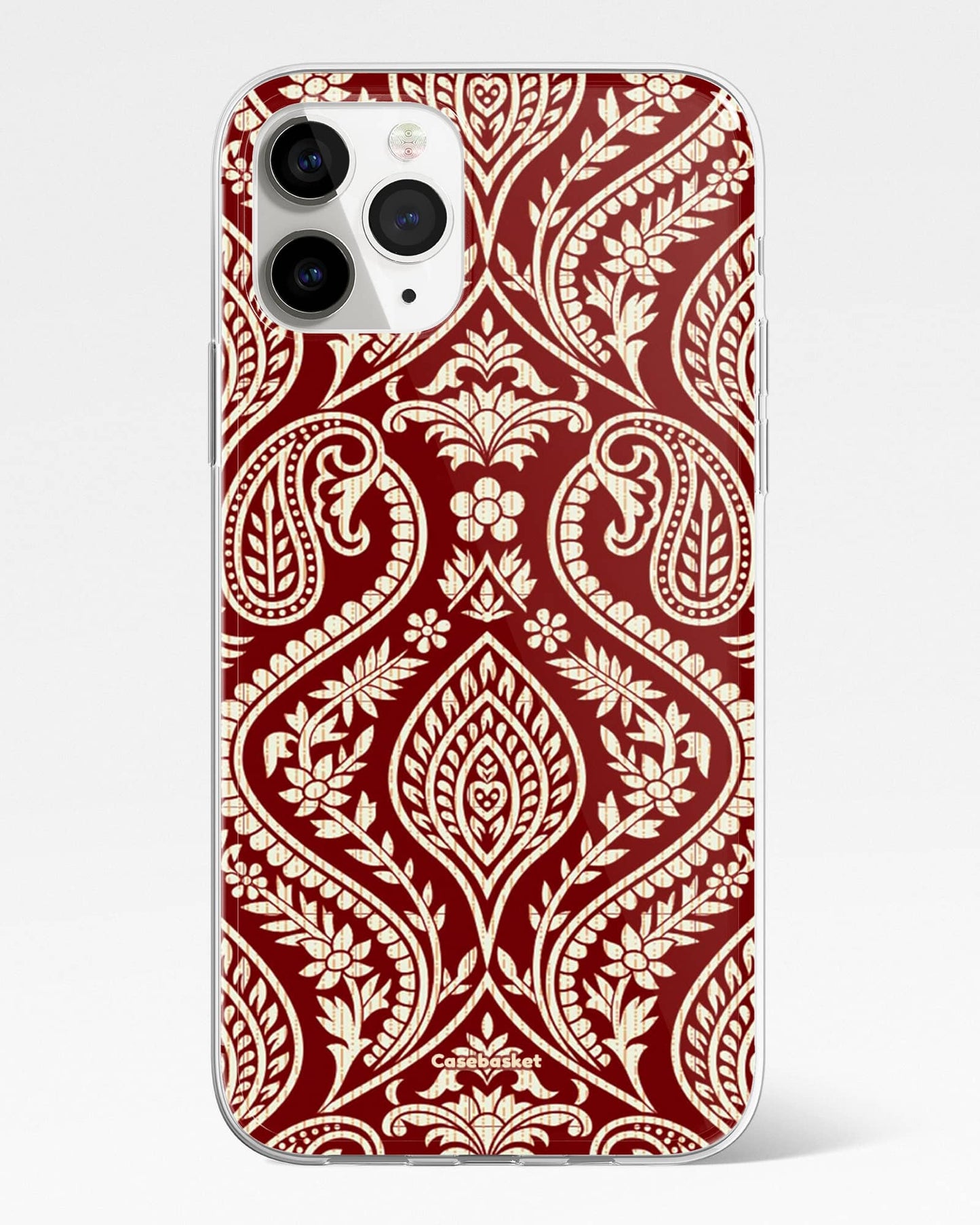 Maroon Floral Paisley Phone Cover