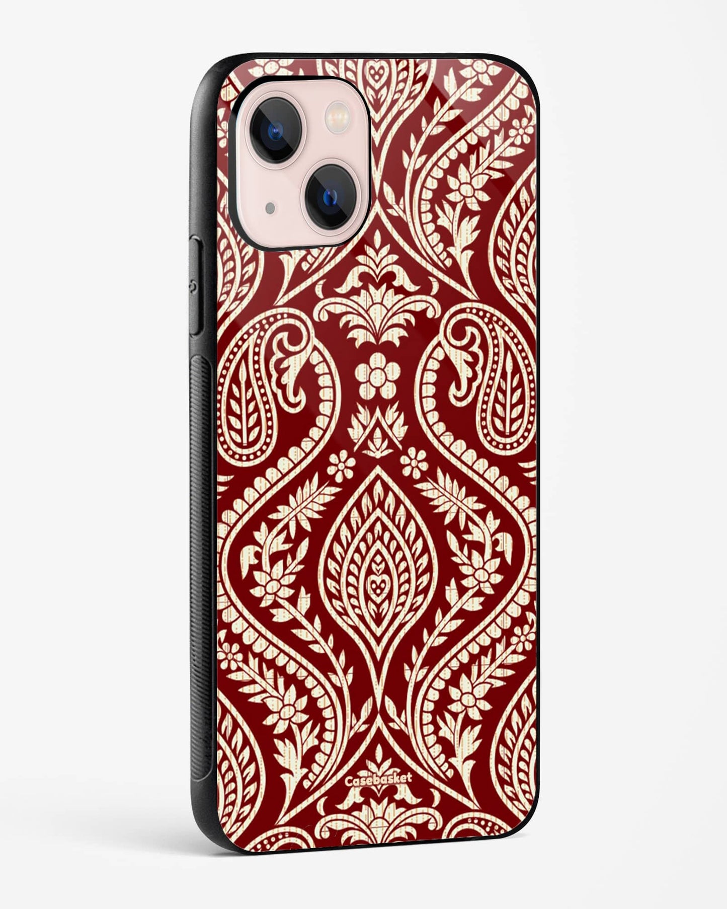 Maroon Floral Paisley Phone Cover