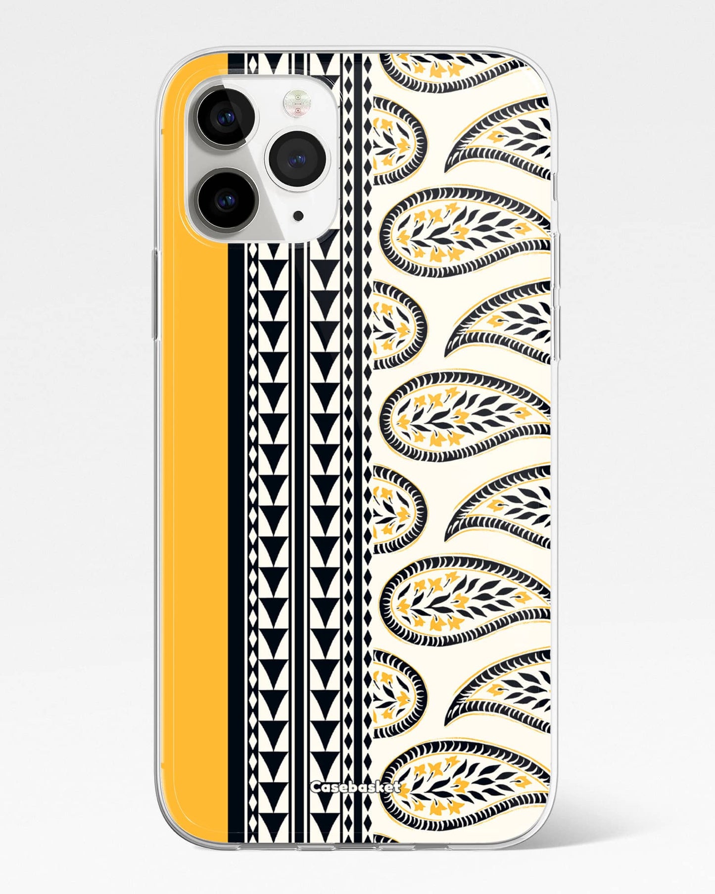Mustard Paisley Print Phone Cover