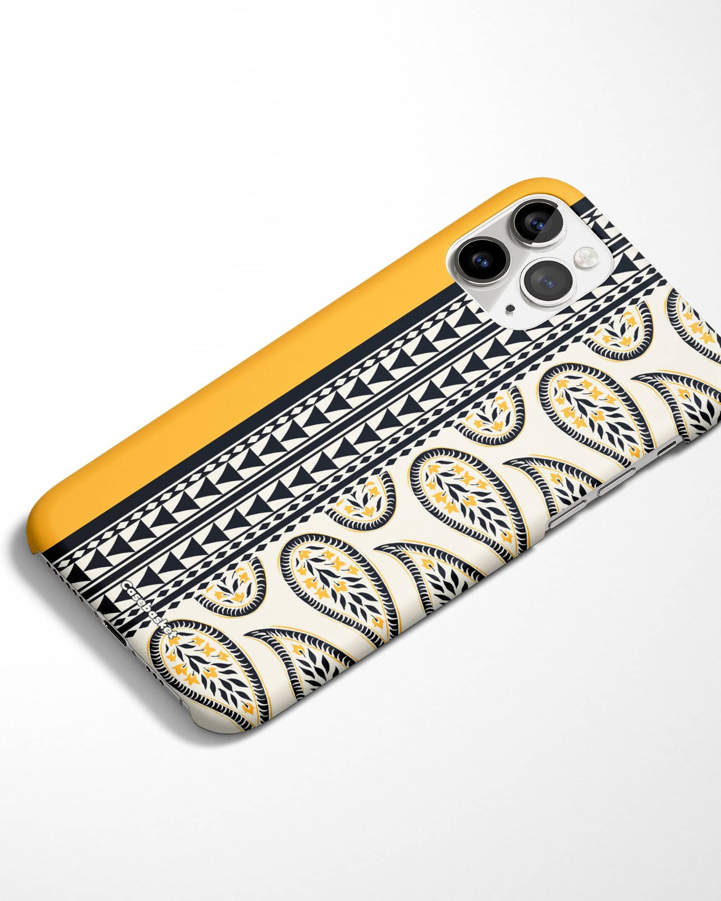 Mustard Paisley Print Phone Cover