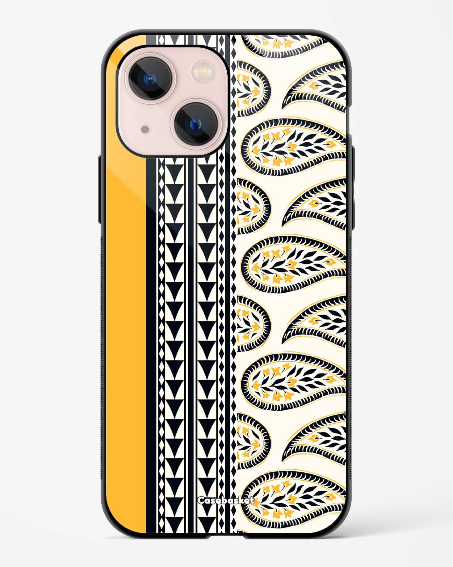 Mustard Paisley Print Phone Cover