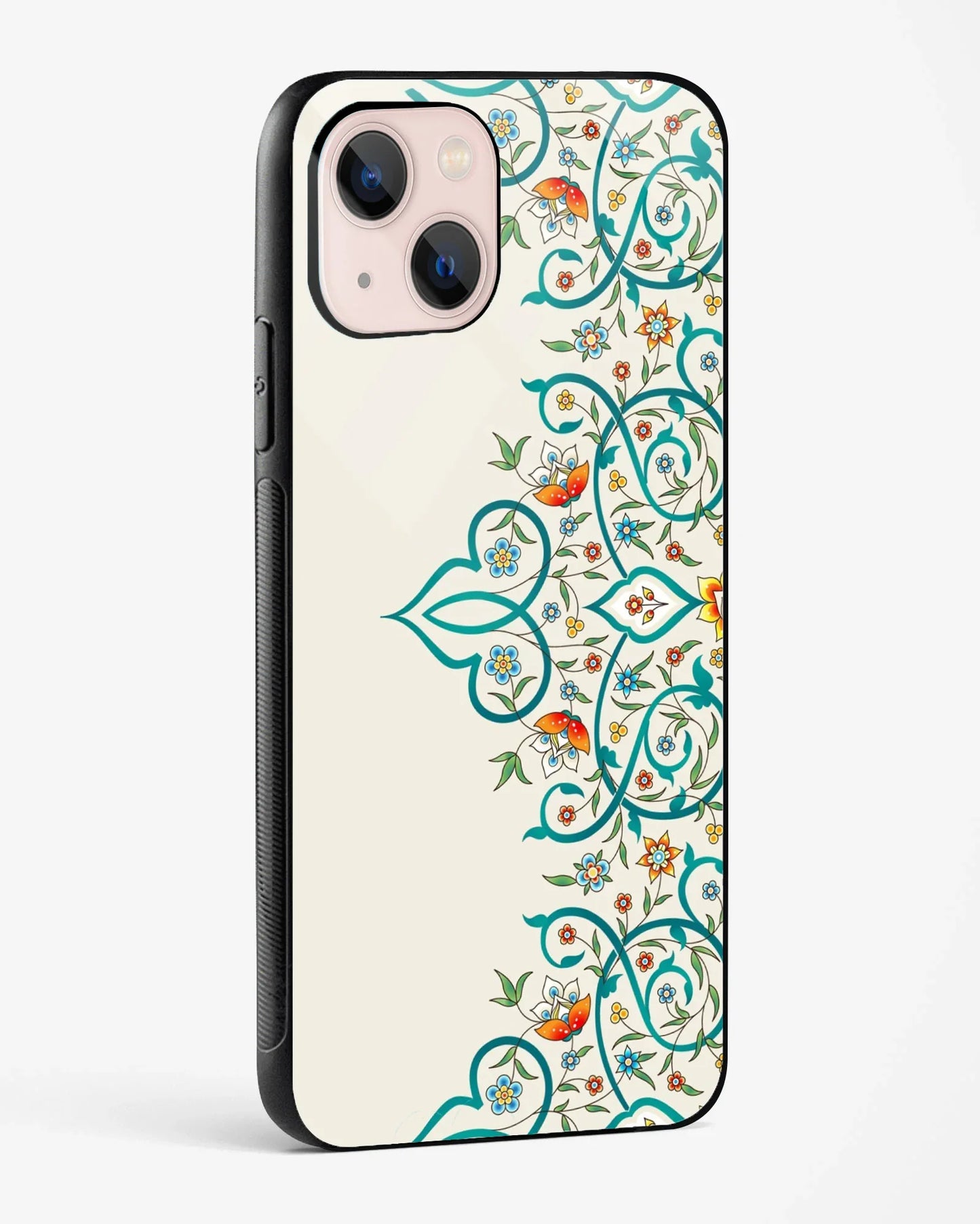 Ivory Floral Edge Mandala Phone Cover