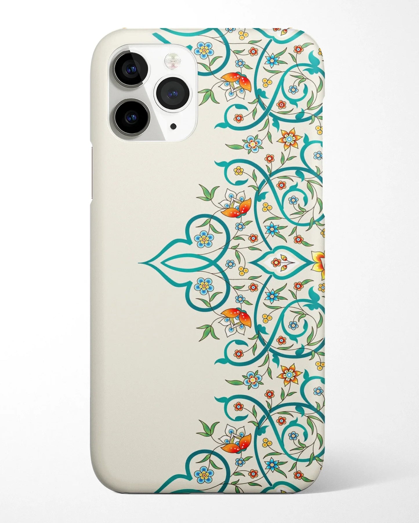Ivory Floral Edge Mandala Phone Cover