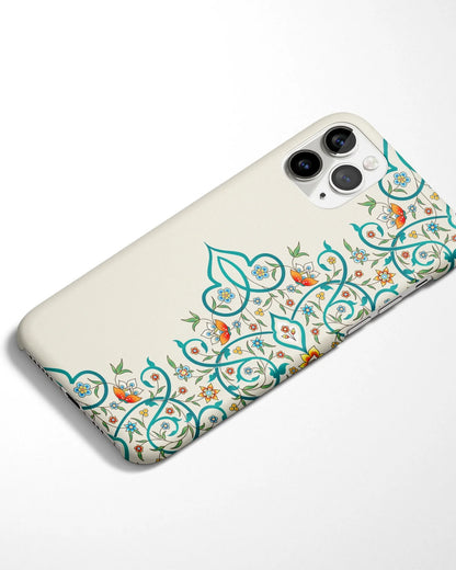 Ivory Floral Edge Mandala Phone Cover