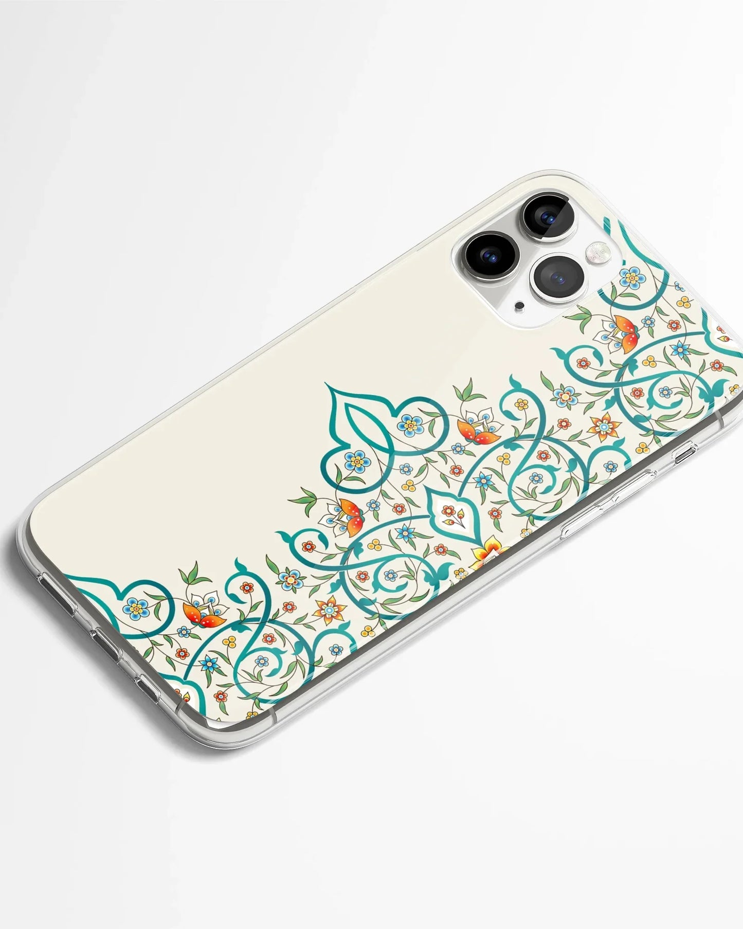 Ivory Floral Edge Mandala Phone Cover