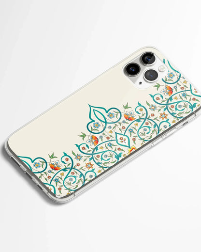Ivory Floral Edge Mandala Phone Cover