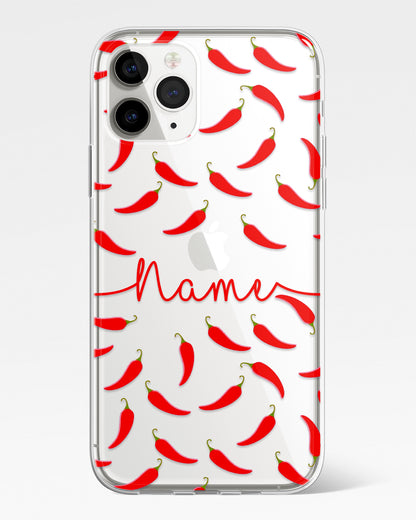 Spicy Name Transparent Silicone Phone Cover