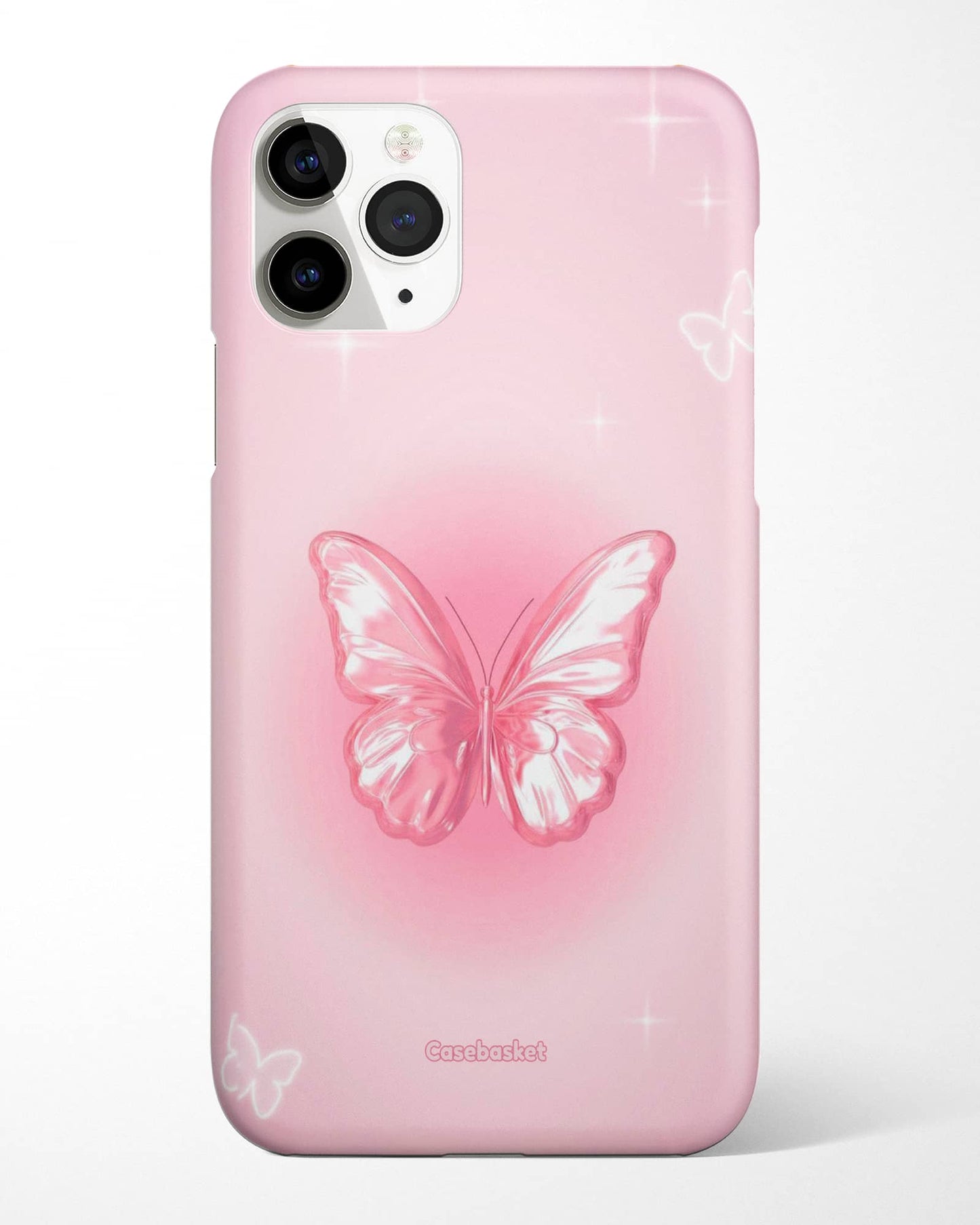 Pink Butterfly Glow Phone Cover
