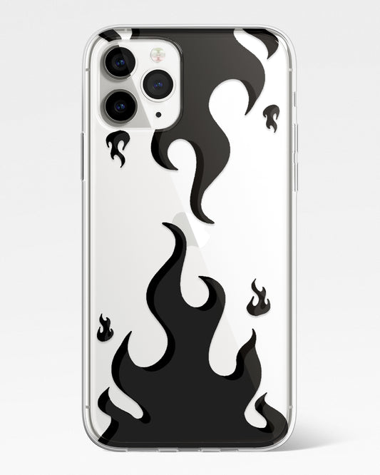Shadow Flame Transparent Silicone Phone Cover