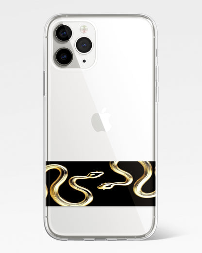 Golden Serpents Transparent Silicone Phone Cover