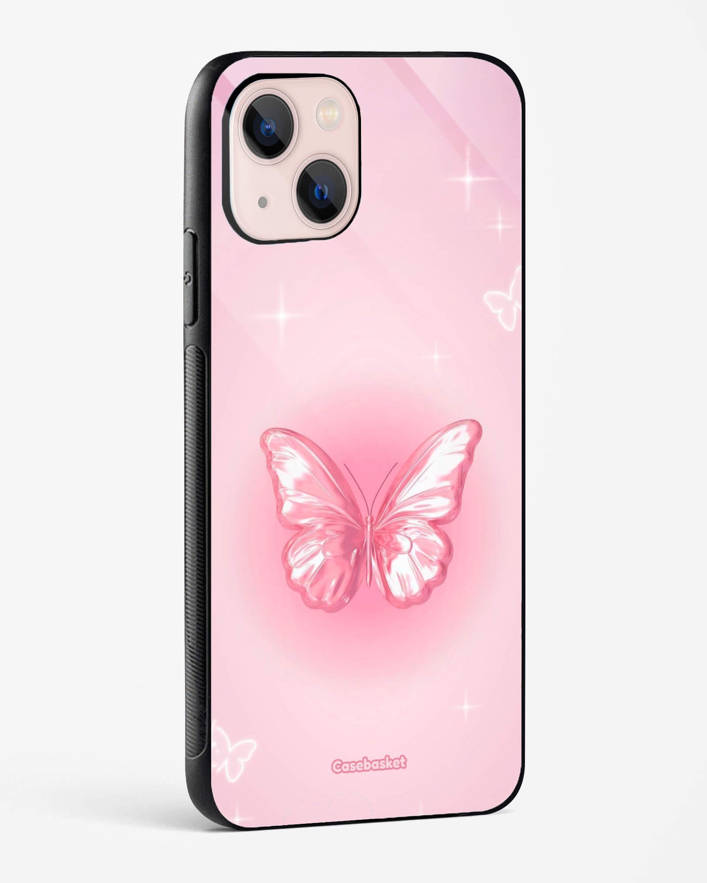 Blush Flutterfly Glossy Phone Cover