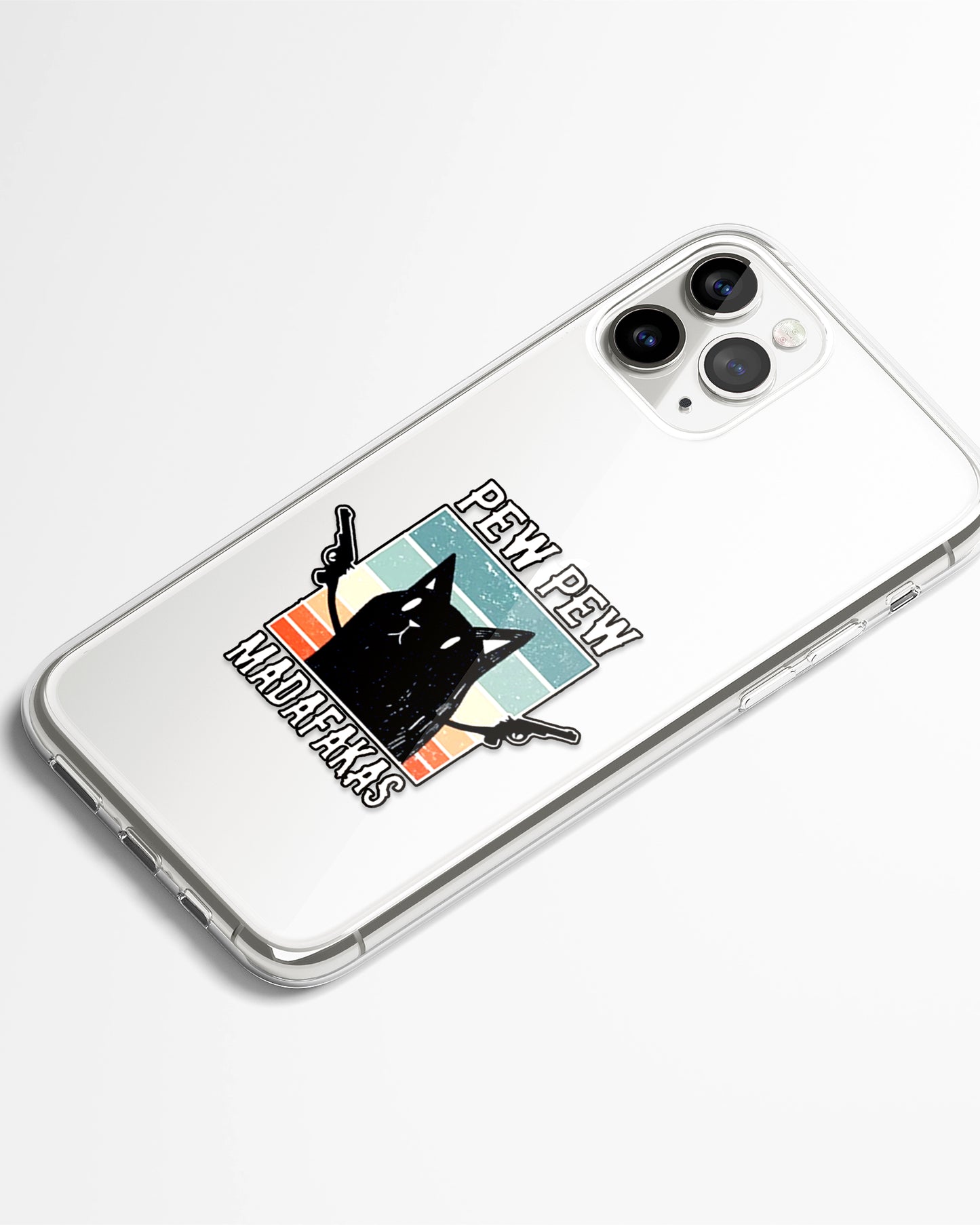 Bang Bang Meow Transparent Silicone Phone Cover