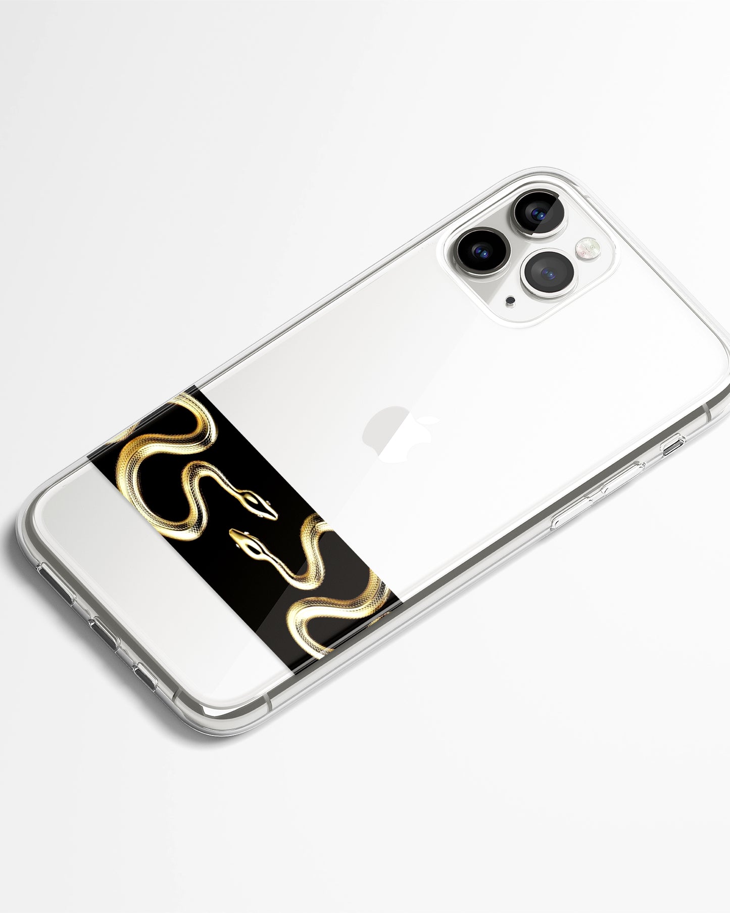 Golden Serpents Transparent Silicone Phone Cover