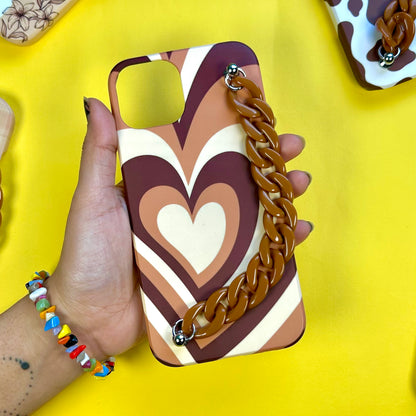 Choco Tiramisu Brown Chain Phone Cover