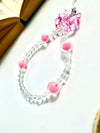 Kawaii Pink Transparent Bow Phone Chain Charm