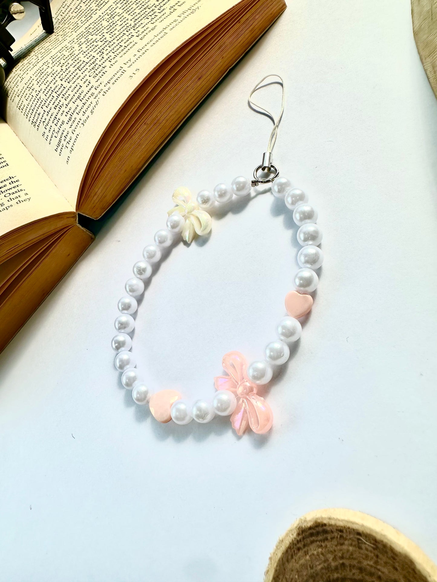 Snowberry Bow Phone Chain Charm