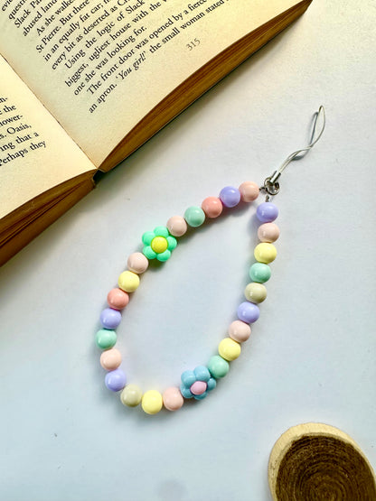 Pastel Flower Phone Chain Charm