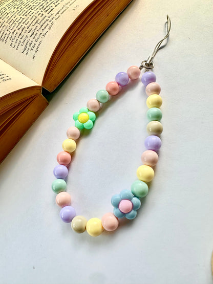 Pastel Flower Phone Chain Charm