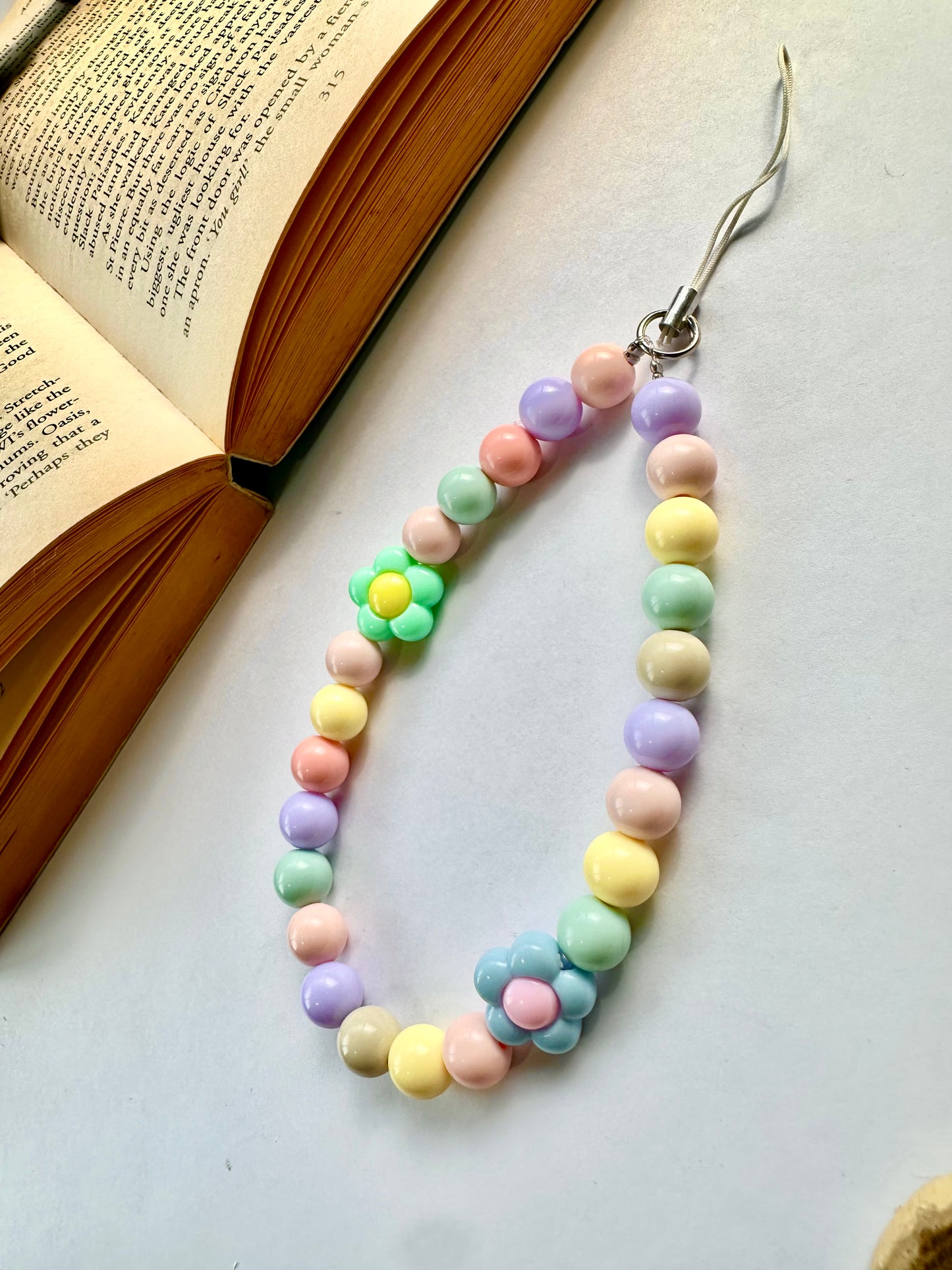 Pastel Flower Phone Chain Charm