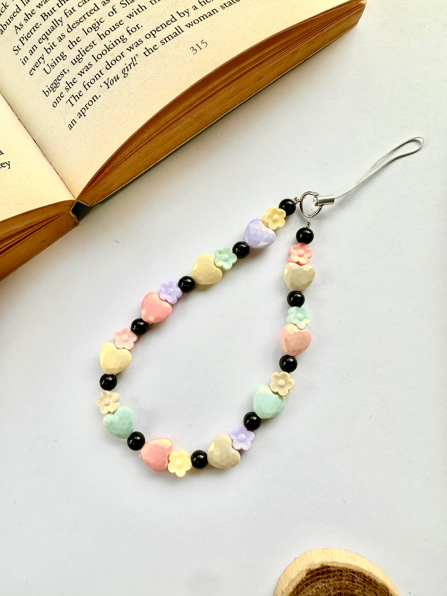 Shiny Heartflowers Phone Chain Charm