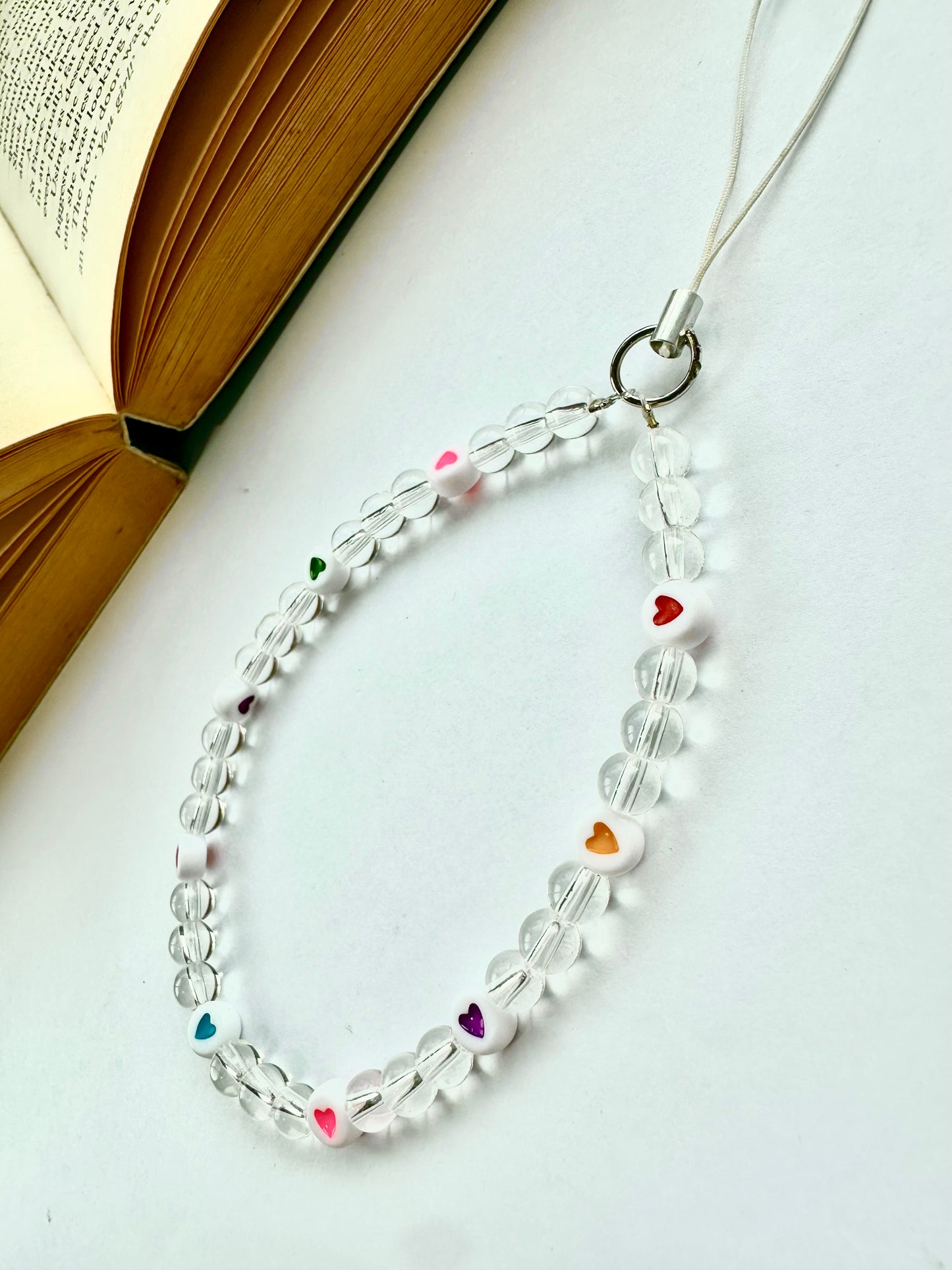 Crystal Heartbeat Phone Chain Charm