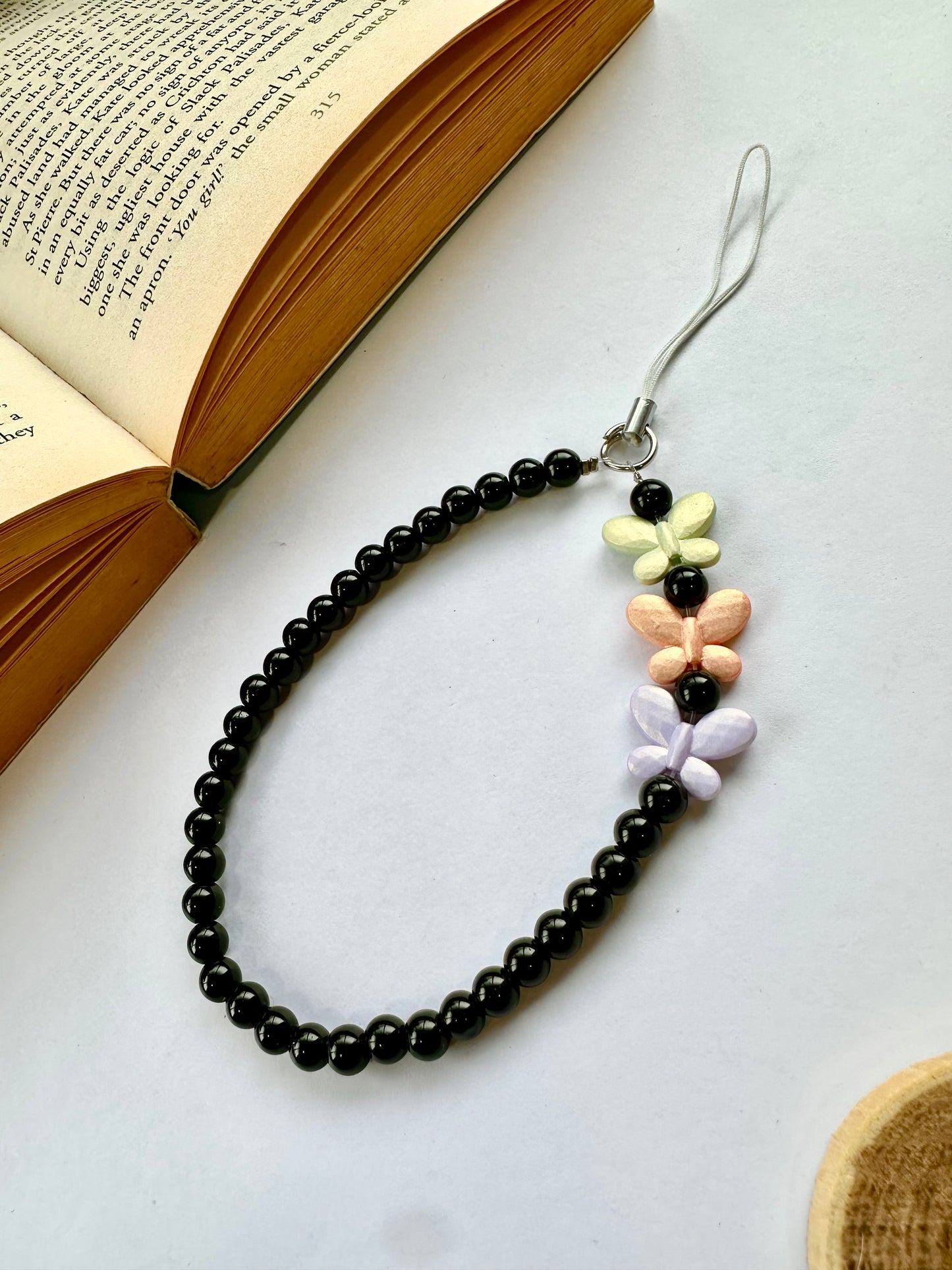 Midnight Flutter Phone Chain Charm