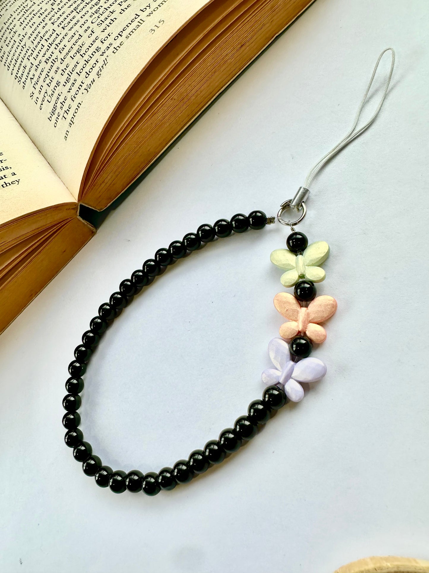 Midnight Flutter Phone Chain Charm