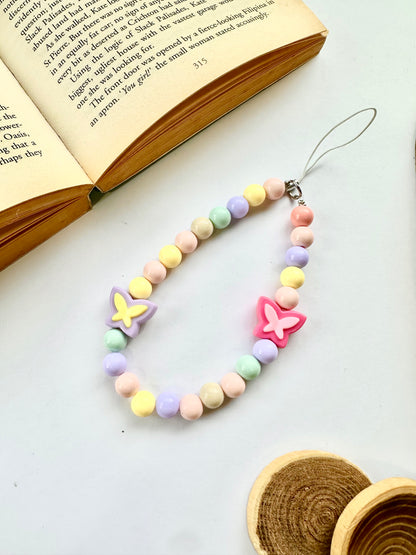Pastel Butterfly Phone Chain Charm