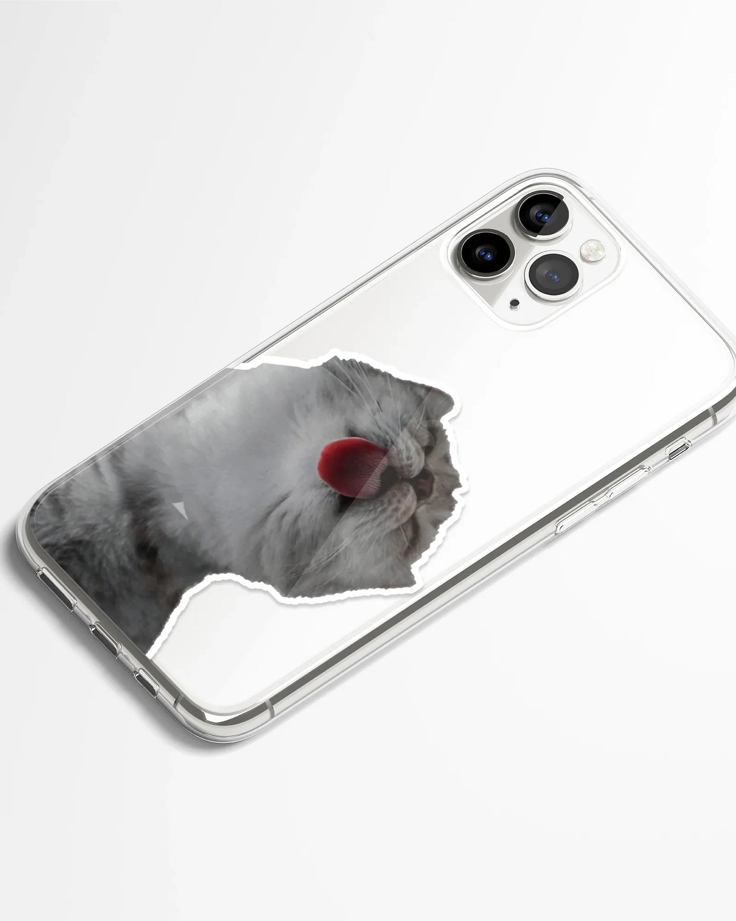 Goofy Kitty Transparent Phone Cover