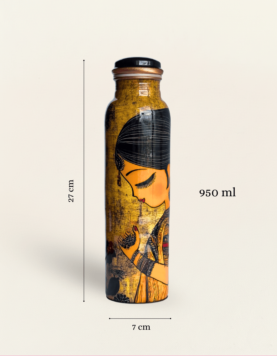 Aurora Apsara Artistic Copper Bottle