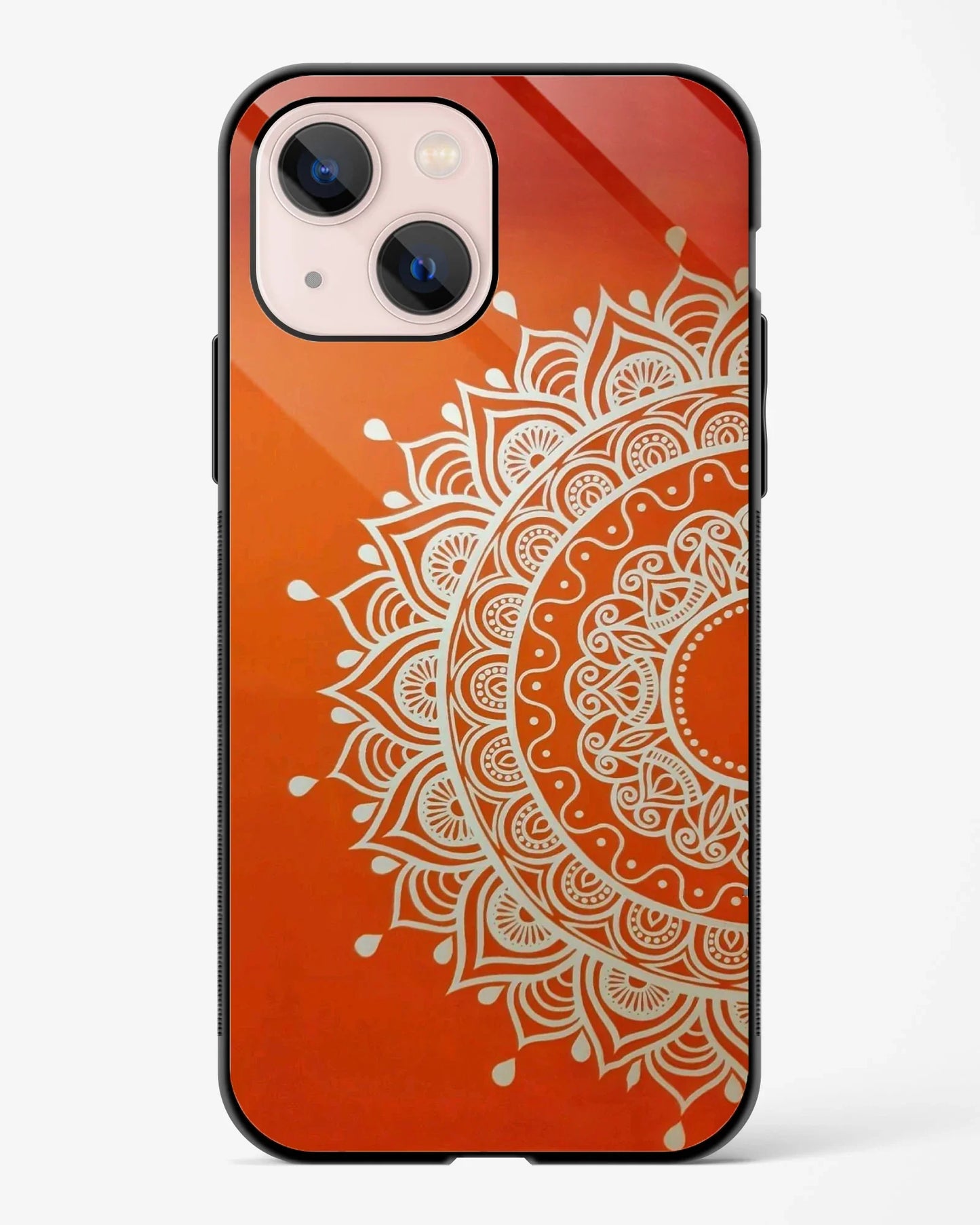 Radiant Orange Mandala Phone Cover