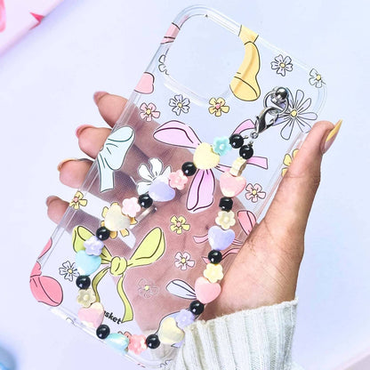 Bowverload Transparent Heartflowers Charm Phone Cover