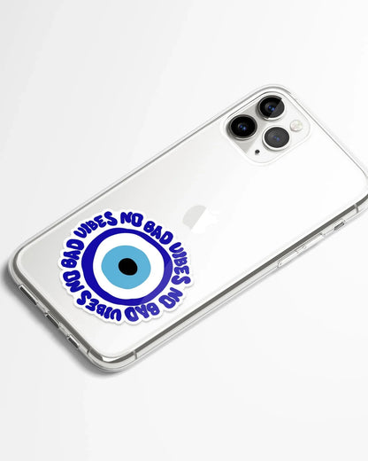 No Bad Vibes Transparent Phone Cover