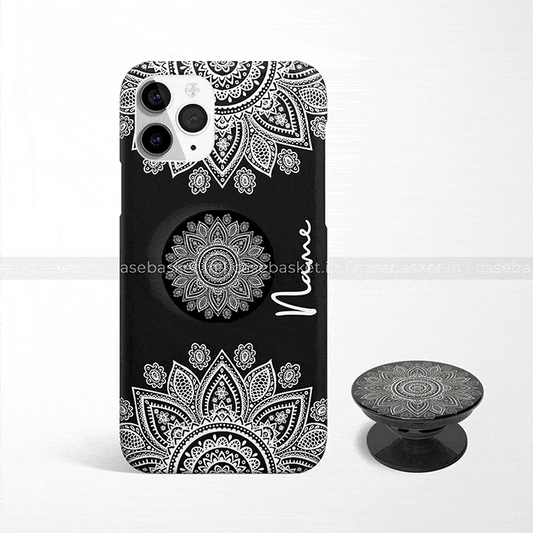 Jet Black Double Mandala Phone Cover
