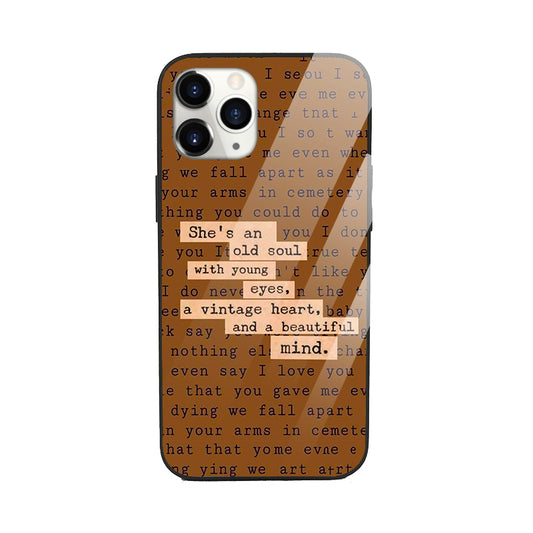 Nostalgic Elegance Aesthetic Glass Phone Cover