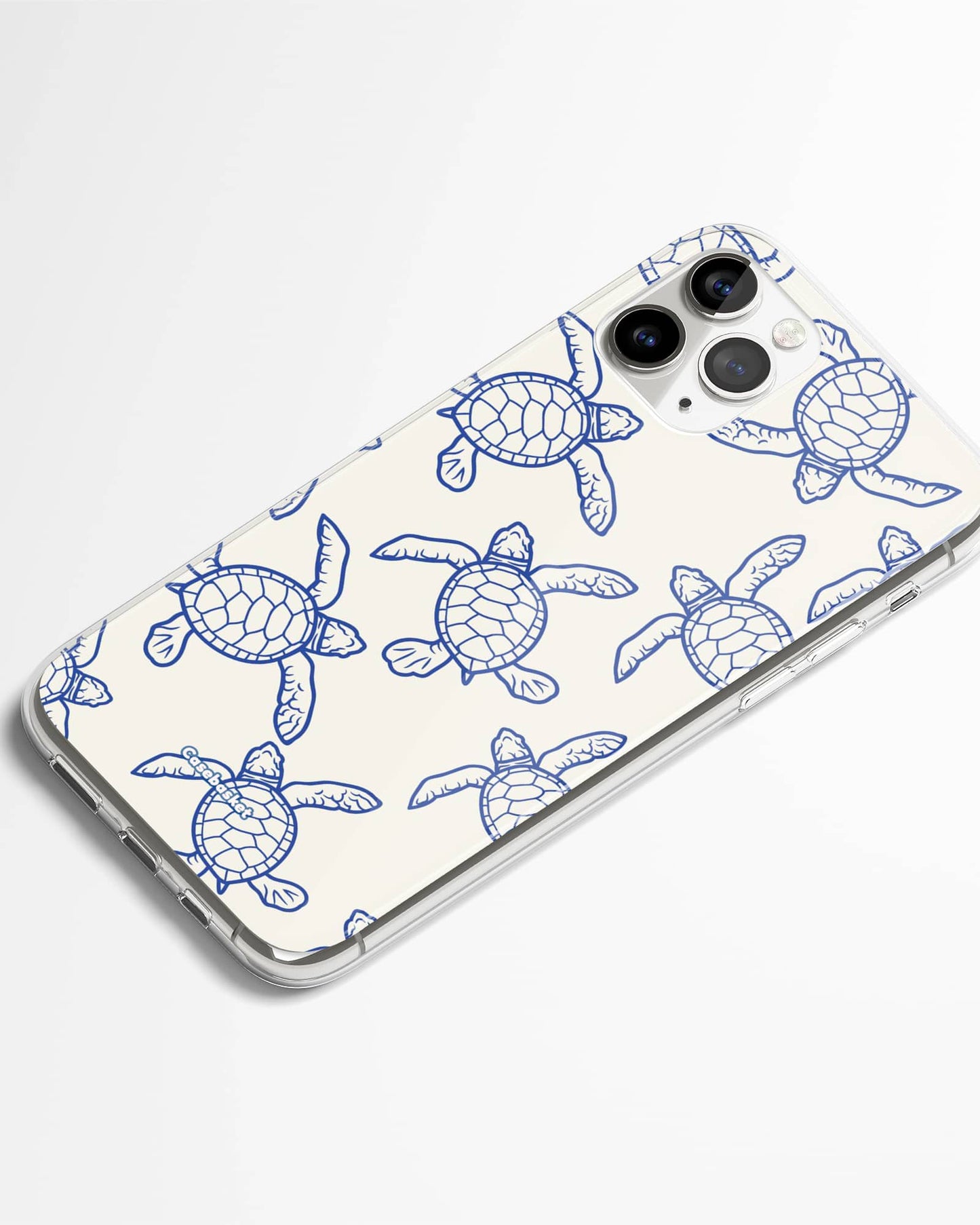 Blue Drift Turtle Print Phone Cover